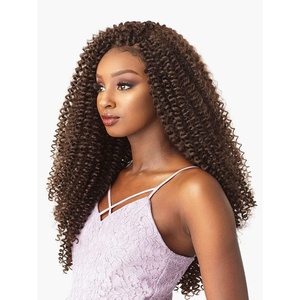 image:imageSensationnel Lulutress Crochet Braiding HairWater Wave 18 Inch1 JETBLACK4 MEDBROWN