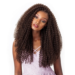 image:imageSensationnel Lulutress Crochet Braiding HairWater Wave 18 Inch1 JETBLACK613 BLONDE