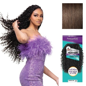 image:imageSensationnel PremiumToo Feather Crochet BraidBurmese Curl14in 1 JETBLACK4 MEDBROWN