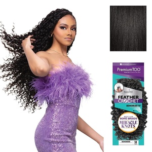 image:imageSensationnel PremiumToo Feather Crochet BraidsBohemian14in 1 JETBLACK1B OFFBLACK