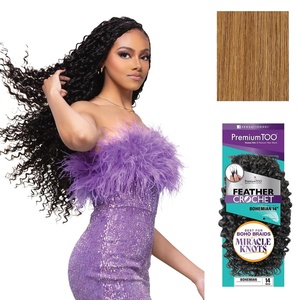 image:imageSensationnel PremiumToo Feather Crochet BraidsBohemian14in 1 JETBLACK27 HONEYBLONDE