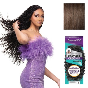 image:imageSensationnel PremiumToo Feather Crochet BraidsBohemian14in 1 JETBLACK4 MEDBROWN