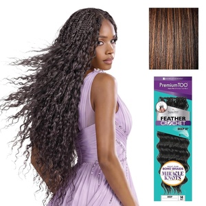 image:imageSensationnel PremiumToo Feather Crochet BraidsDeep14in 1 JETBLACKS1B30