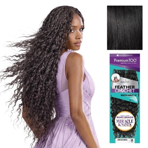 image:imageSensationnel PremiumToo Feather Crochet BraidsWater Wave14in 1 JETBLACK1 JETBLACK