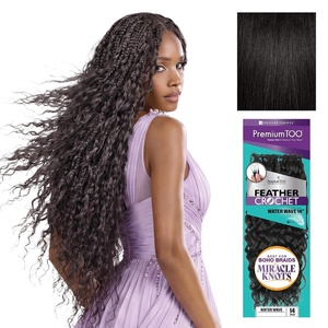 image:imageSensationnel PremiumToo Feather Crochet BraidsWater Wave14in 1 JETBLACK1B OFFBLACK