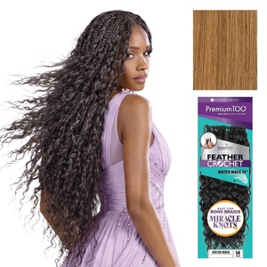 image:imageSensationnel PremiumToo Feather Crochet BraidsWater Wave14in 1 JETBLACK27 HONEYBLONDE