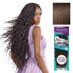image:imageSensationnel PremiumToo Feather Crochet BraidsWater Wave14in 1 JETBLACK4 MEDBROWN