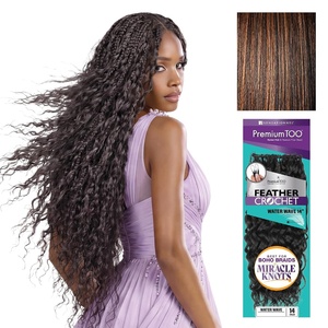 image:imageSensationnel PremiumToo Feather Crochet BraidsWater Wave14in 1 JETBLACKS1B30