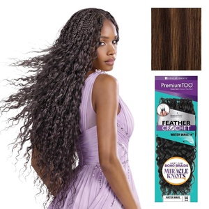 image:imageSensationnel PremiumToo Feather Crochet BraidsWater Wave14in 1 JETBLACKS430