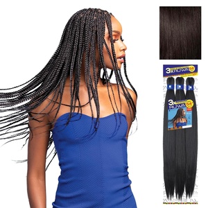 image:imageSensationnel Ruwa Prestretched Braiding Hair3X 54 Inch1 pack 1 JETBLACK2 DARKBROWN