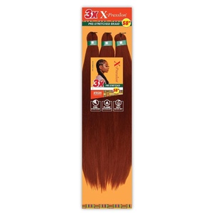 image:imageSensationnel XPression Prestretched Braids3X 58in1pk 1B OFFBLACK350 COPPERRED