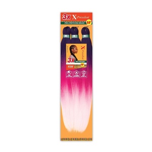 image:imageSensationnel XPression Prestretched Braids3X 58in1pk 1B OFFBLACK3TPURPLEPINKLPINK