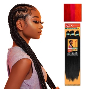 image:imageSensationnel XPression Prestretched Braids3X 58in1pk 1B OFFBLACKAPPLEREDFIREREDNRE