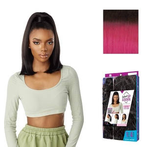 image:imageSensationnel Instant Updown Halfwig PonyIud 19 1 JETBLACKT2HOTPINK