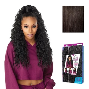 image:imageSensationnel Instant Updown Halfwig PonyIud 2 1 JETBLACK2 DARKBROWN