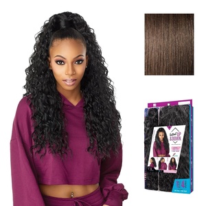 image:imageSensationnel Instant Updown Halfwig PonyIud 2 1 JETBLACK4 MEDBROWN