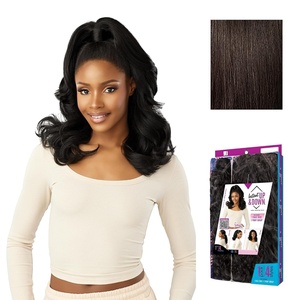 image:imageSensationnel Instant Updown Halfwig PonyIud 26 1 JETBLACK2 DARKBROWN