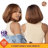 image:imageSensationnel CKCO Kinkyedges WigKinky Chic Bob 12 Inch 1 JETBLACKBALAYAGECHOCOLATE