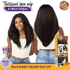 image:imageSensationnel CKCO Kinkyedges WigKinky Layered Blow Out 22 1 JETBLACKSHGOLDENWALNUT