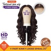image:imageSensationnel CKCO Kinkyedges WigKinky Loose Spiral 24 Inch 1 JETBLACKBALAYAGEGOLD