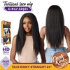 image:imageSensationnel CKCO Kinkyedges WigKinky Straight 24 Inch 1 JETBLACKBALAYAGECHOCOLATE