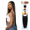 image:imageSensationnel CKCO Synthetic BundleStraight1 pack 14 inch 1 JETBLACK27 HONEYBLONDE
