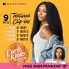 image:imageSensationnel Curls Kinksandco Clip In  Miss Independent 18 Inch 9 Piece Pack Easy to Use Clips for Natural 3C to 4C Hair 1 JETBLACK2 DARKBROWN