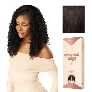 image:imageSensationnel Crowned Edge Widows Peak Wig Water Deep 16 Inch 1 JETBLACK2 DARKBROWN