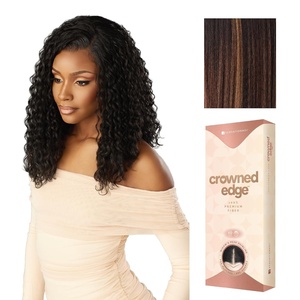 image:imageSensationnel Crowned Edge Widows Peak Wig Water Deep 16 Inch 1 JETBLACKBALAYAGECHOCOLATE