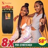 image:imageSensationnel XPression Prestretched Braids8X Braid 58in1 JETBLACK4 MEDBROWN
