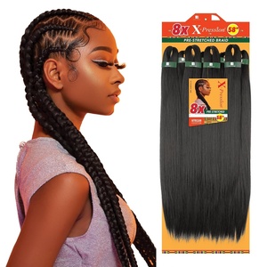 image:imageSensationnel XPression Prestretched Braids8X Braid 58in1 JETBLACK2 DARKBROWN