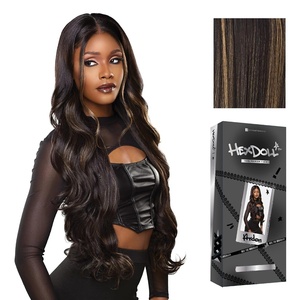 image:imageSensationnel Hexdoll 13x4 LaceWigArden 1 JETBLACKBALAYAGEGOLD