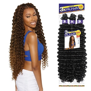 image:imageSensationnel Ruwa Prestretched Braiding Hair3X Deep 24in1pk 1 JETBLACKSM27613
