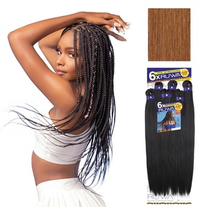 image:imageSensationnel Ruwa Prestretched Braiding Hair6X 48 Inch1 JETBLACK30 LIGHTAUBURN