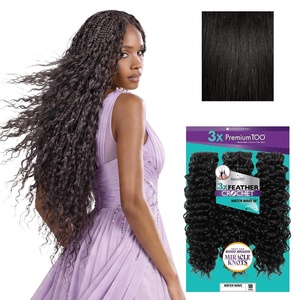 image:imageSensationnel PremiumToo Feather Crochet 3X Water Wave 18 in1 JETBLACK1B OFFBLACK