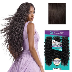 image:imageSensationnel PremiumToo Feather Crochet 3X Water Wave 18 in1 JETBLACK2 DARKBROWN
