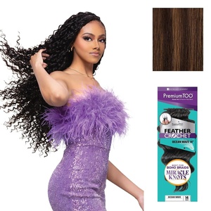 image:imageSensationnel PremiumToo Feather Crochet BraidsOcean Wave14in 1 JETBLACKS430