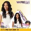 image:imageSensationnel Butta Lace Precut WigUnit 14 1 JETBLACKBALAYAGEFIERYRED