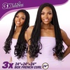 image:imageSensationnel Lulutress Crochet Braid3X Box French Curl 24in1pk 1 JETBLACKT1B27