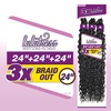 image:imageSensationnel Lulutress Crochet Braiding Hair3X Braid Out 24in1 JETBLACK4 MEDBROWN