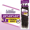 image:imageSensationnel Lulutress Crochet Braids3X French Wave 24inBG BURGANDYBG BURGANDY
