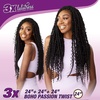 image:imageSensationnel Lulutress Crochet Hair3X Boho Passion Twist 241pk 1 JETBLACKT1B350