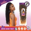 image:imageSensationnel Lulutress crochet braiding hair  3x micro bomb twist pre made diy all kanekalon synthetic locs twists  2 Pack 14 inch 1 JETBLACK1 JETBLACK