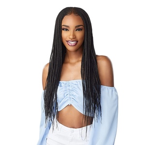 image:imageSensationnel CLOUD9 4x5 Braided WigCenter Part Feed in 28 Inch 1 JETBLACKT1B30