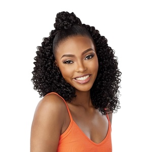 image:imageSensationnel Lulutress Crochet Braids2X Wispy Curl 3B1pk 1 JETBLACK2 DARKBROWN