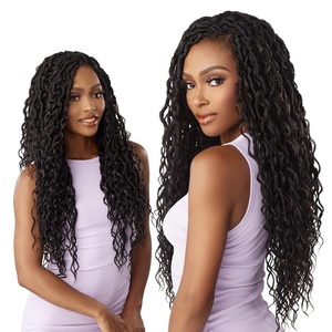 image:imageSensationnel Lulutress Crochet Braids3X Mermaid Locs 24in1pk 2 DARKBROWN1 JETBLACK