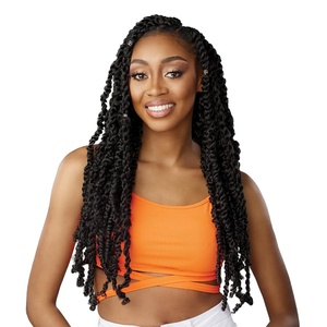image:imageSensationnel Lulutress Crochethair3X Fluffy Passion Twist 201p 1 JETBLACK2 DARKBROWN