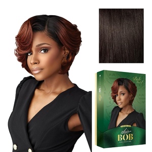 image:imageSensationnel Chicbob Lace FrontwigBob Unit 1 1 JETBLACK2 DARKBROWN