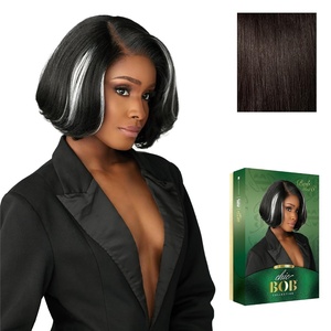 image:imageSensationnel Chicbob Lace FrontwigBob Unit 8 1 JETBLACK2 DARKBROWN