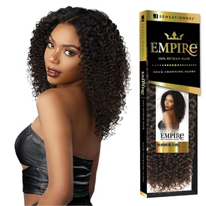 image:imageSensationnel Empire Curly Human HairBurmese Curl1pk 10in 1 JETBLACKS427